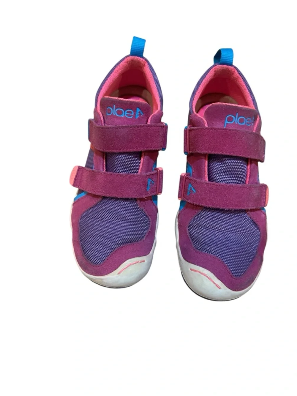 PLAE Girls Ty Sneakers Velcro Close Athletic Shoes in Purple & Pink Size 1.5